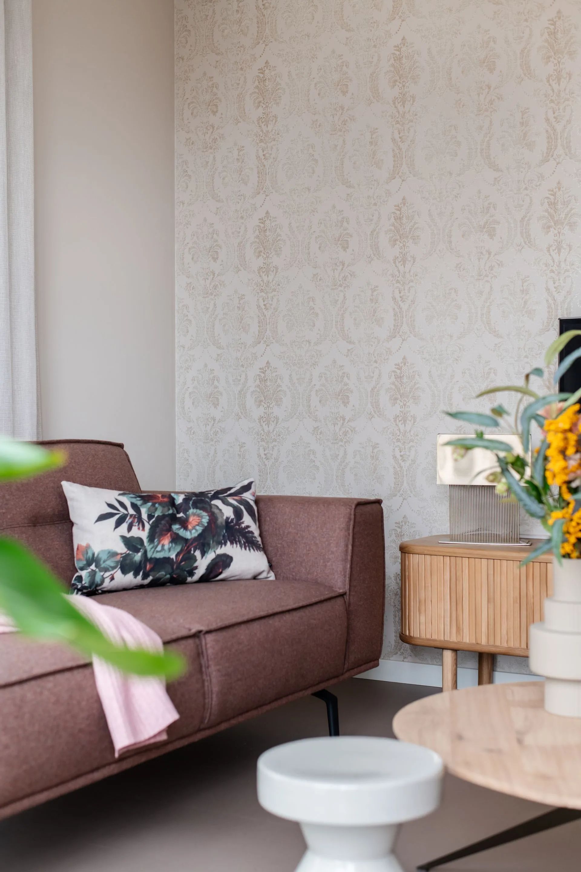 Interieurontwerp appartement Zwolle met marmer en stoffen